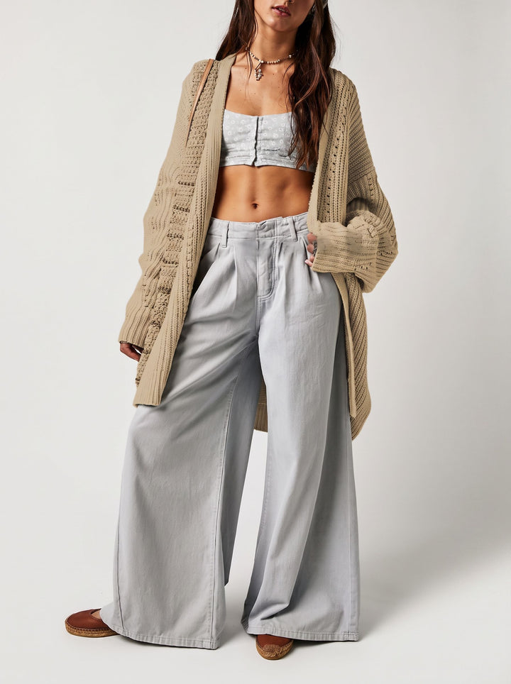 Chunky Oversized Knit Open Cardigan