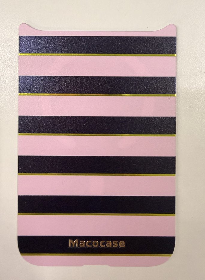 Pink and Navy Blue Stripe Pattern Phone Case
