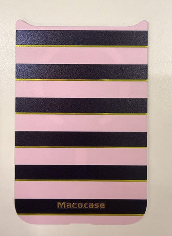 Pink and Navy Blue Stripe Pattern Phone Case