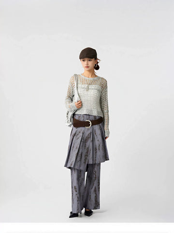 High Waisted Animal Print Trousers