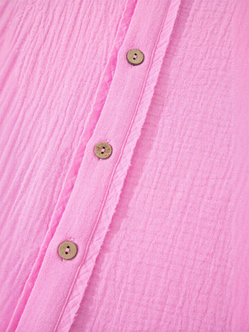Pink Ruffle Sleeve Shirt