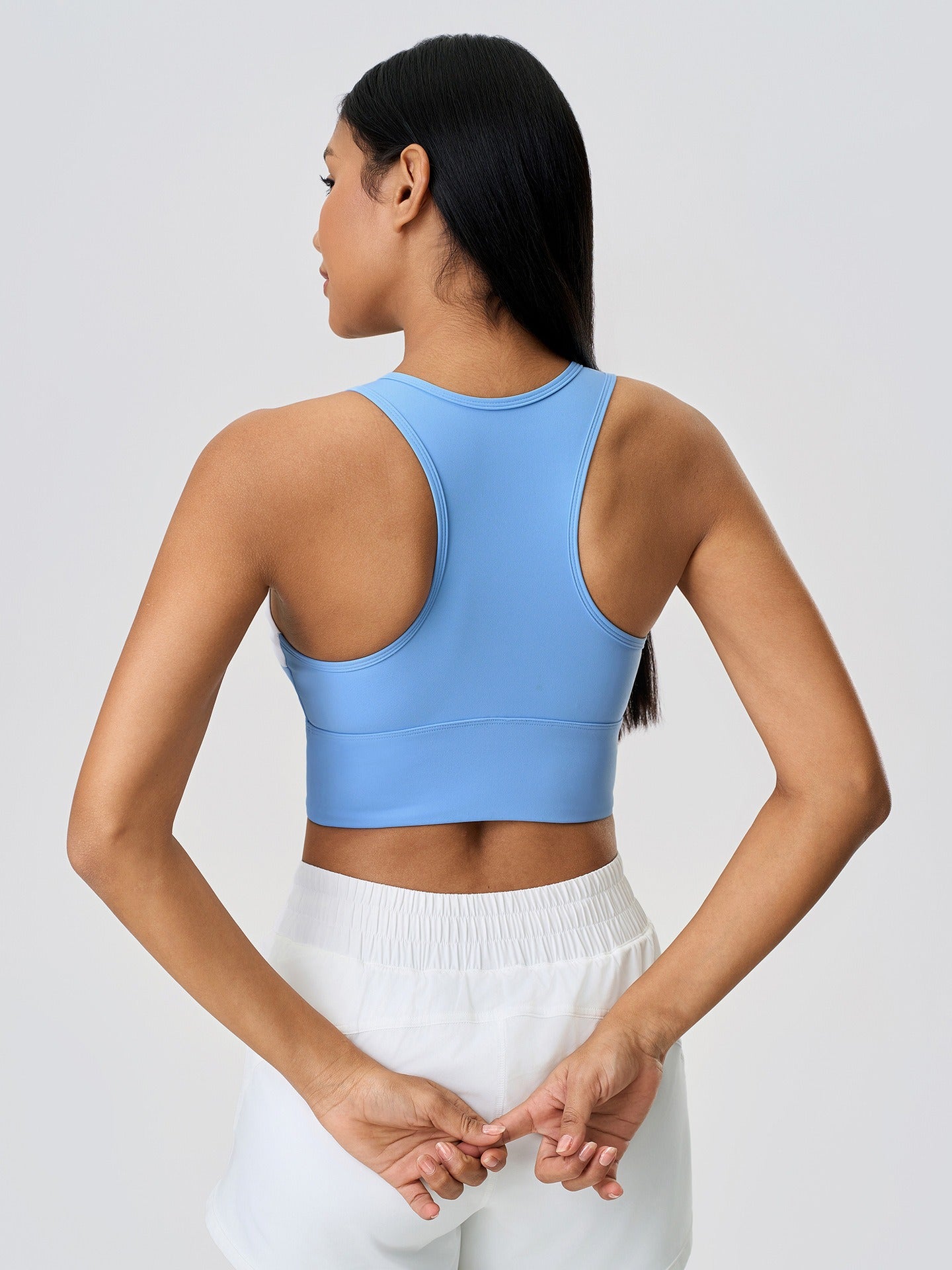 Color-Block Fixed Cup Non-Shift Training Vest-Multicolor