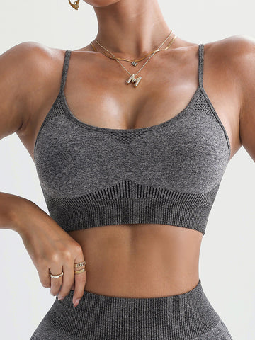 Seamless Sports Bra High-Waisted Yoga Leggings Athletic Set-Multicolor