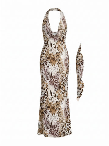 Tonisha Cox's Leopard Print Midi Dress