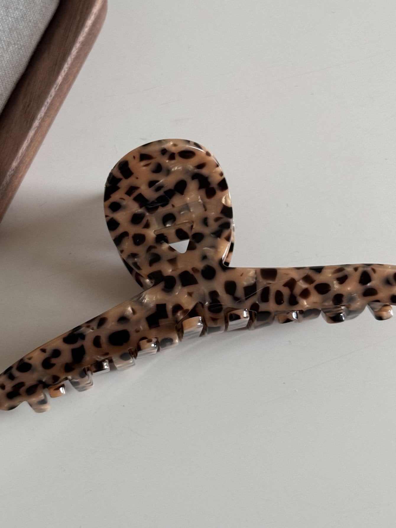 Leopard Print Heart Shape Hair Claw
