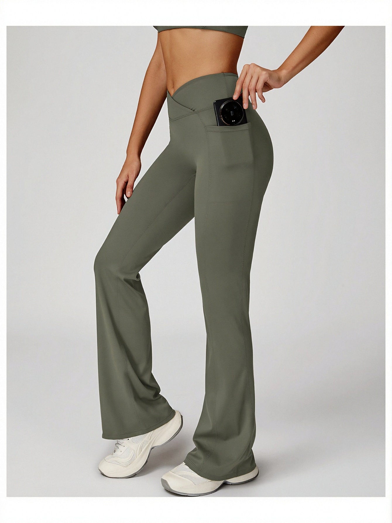 High Waisted Flare Leg Yoga Pants