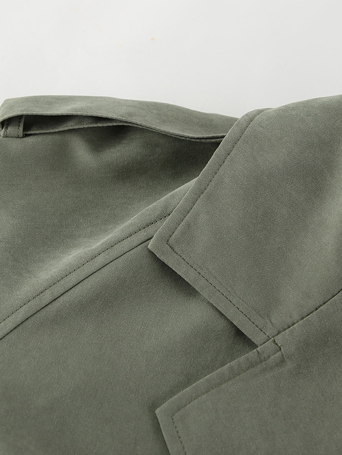 Oversized Belted Cropped Trench Coat