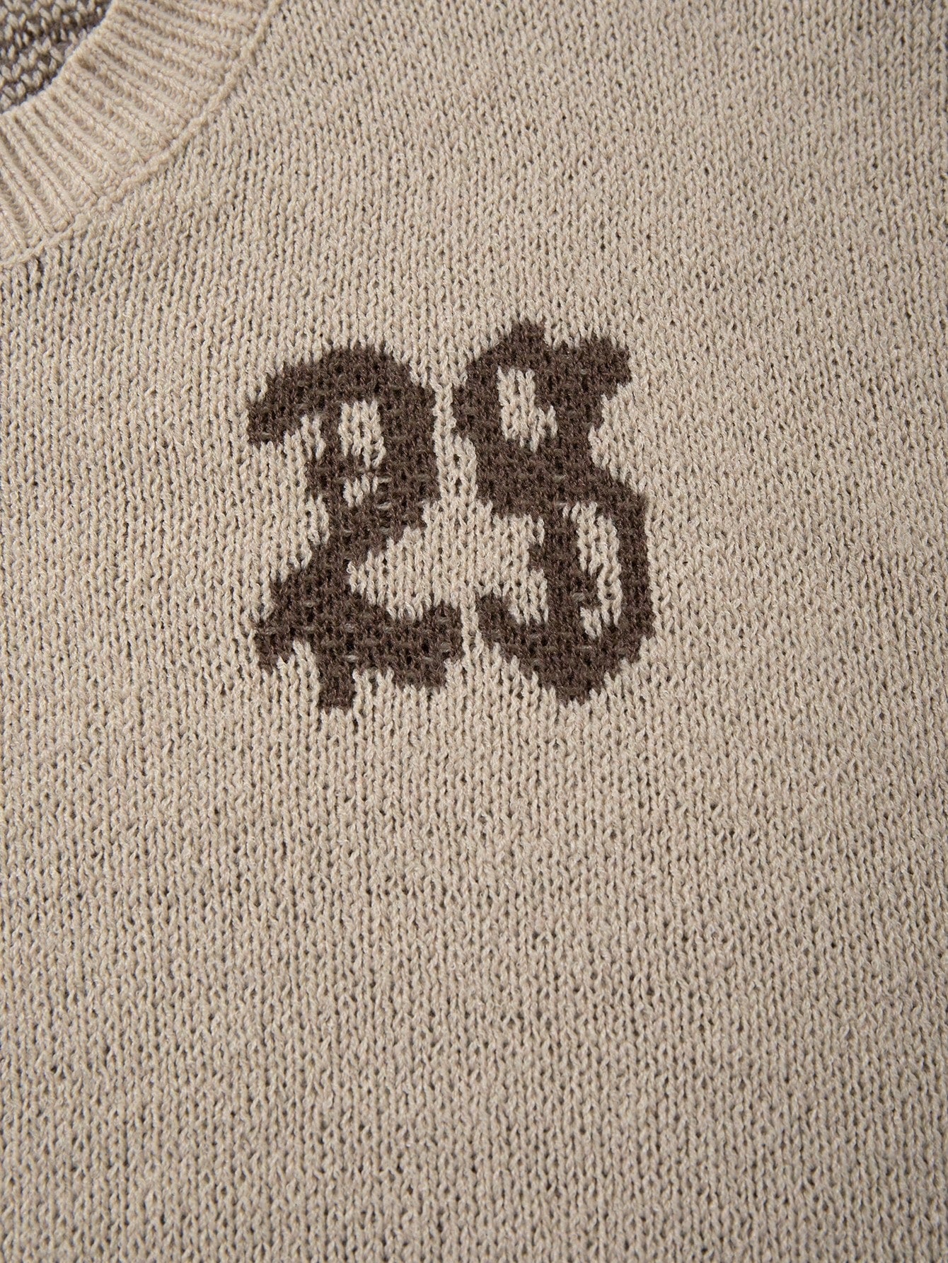 Oversized Grunge Cross Graphic Knit Sweater
