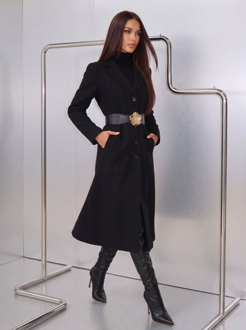 Elegant Slim Fit Long Coat