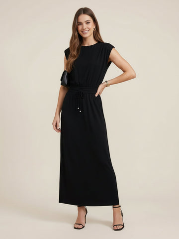 Cutout Waist Sleeveless Dress