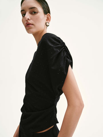 One Shoulder Draped Overhead Shirts