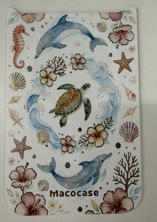 Sea Turtle and Dolphin Marine Life Phone Case