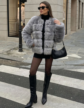 Luxury Plush Faux Fur Coat