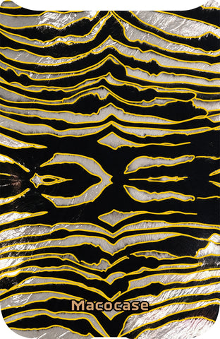 Gold Outline Zebra Stripe Pattern Phone Case