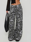 Low Rise Camo Cargo Jeans