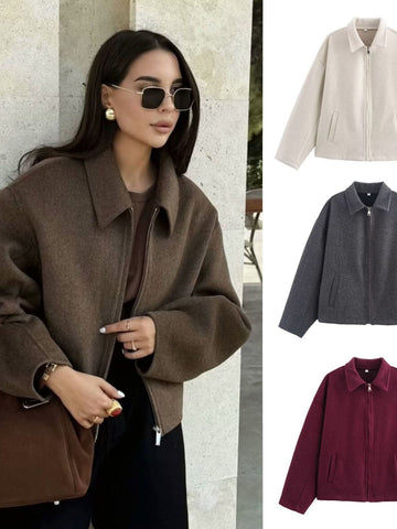Cozy Oversized Fleece Zip Up Jacket