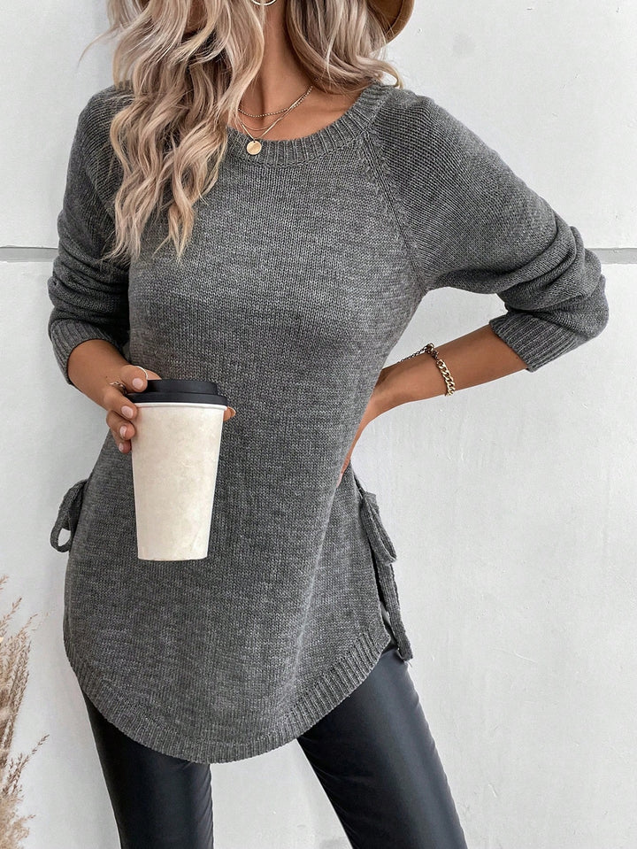 Cozy Side Tie Knit Sweater