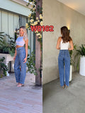 Embellished High Waisted Wide Leg Jeans