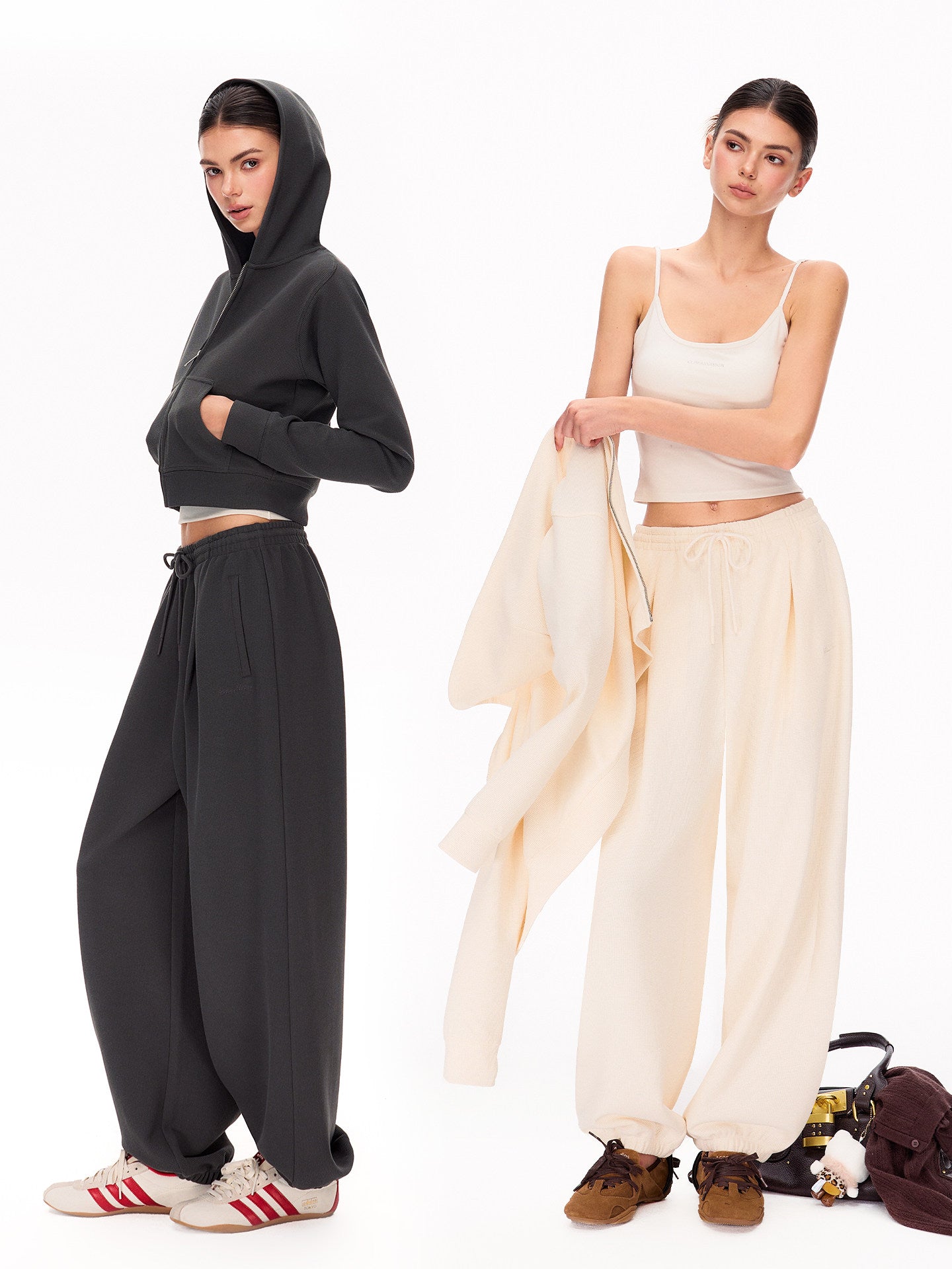 High Waisted Pleated Lounge Pants