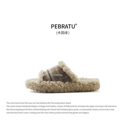 Ultra Plush Cozy Plaid Slippers