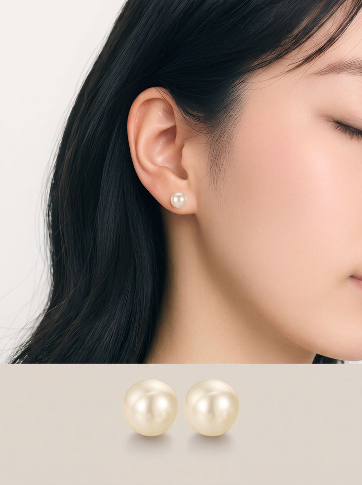 Classic Minimalist Pearl Stud Earrings