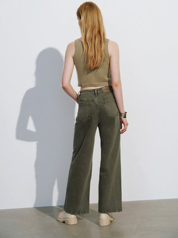 Urban Revivo Skinny Knitted Waistcoat-Yellow Brown