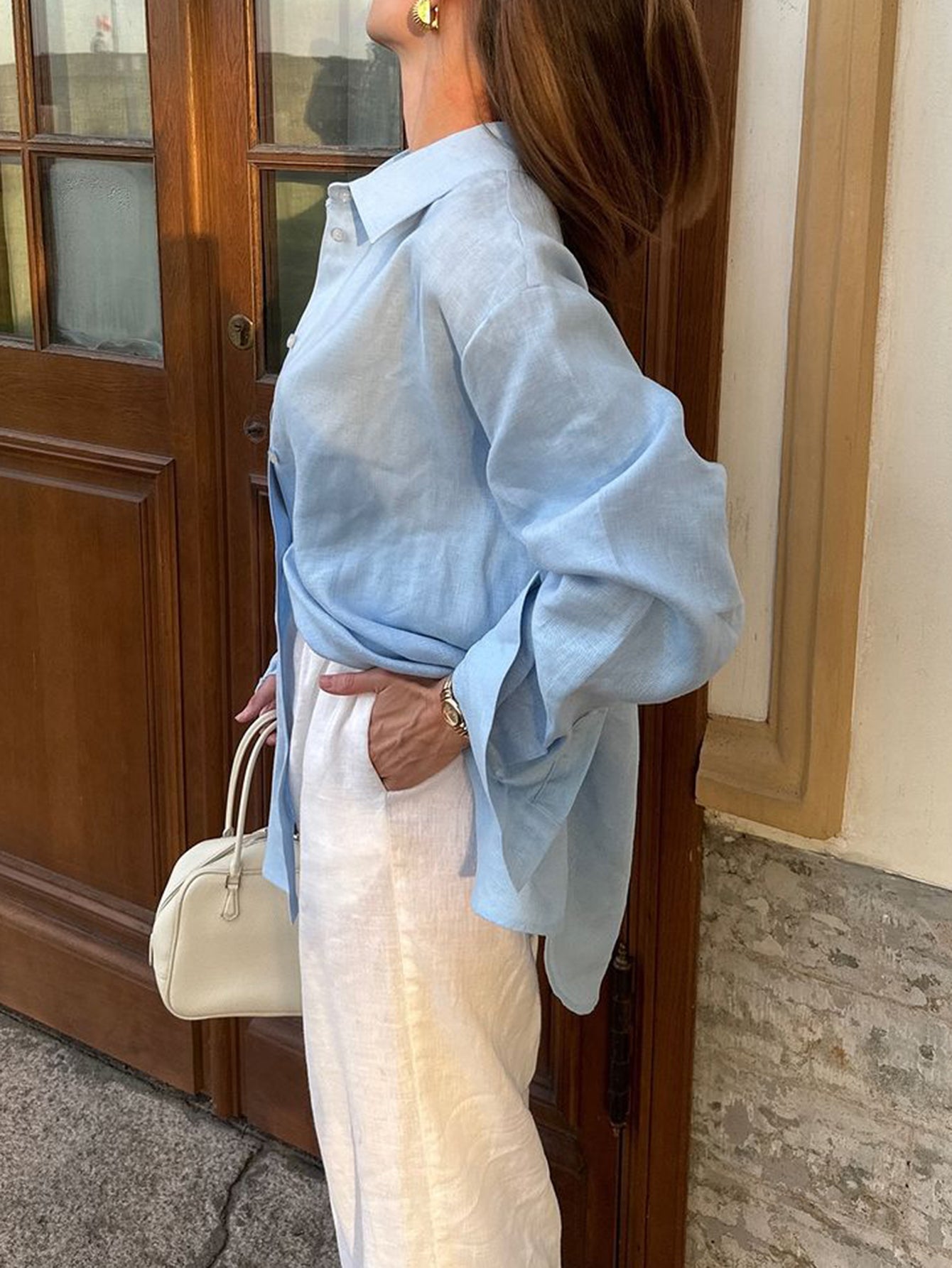 Relaxed Fit Classic Collar Casual Shirt