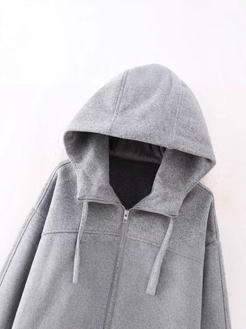 Cozy Cropped Zip Up Hoodie