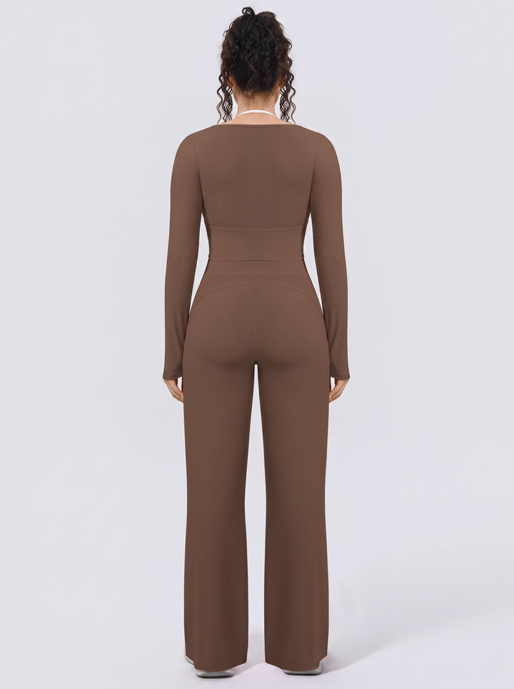 Seamless Ribbed Crop Lounge 2 Piece Set