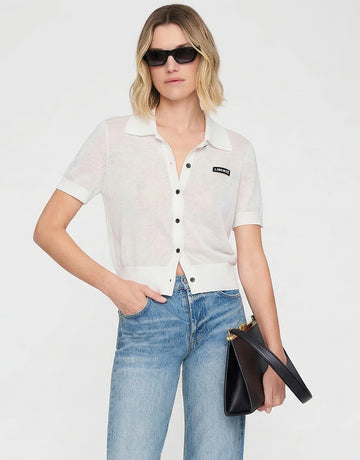 Linen Blend Cropped Cardigan
