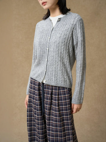Cozy Cable Knit Button Cardigan
