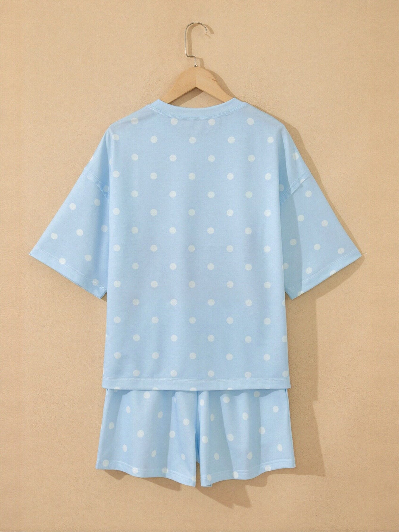 Cozy Polka Dot Lounge Shorts Set