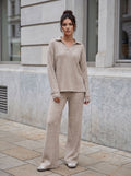 Cozy Ribbed Knit Lounge Pant Set