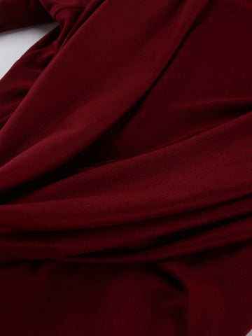 Elegant Backless Long Sleeve Maxi Dress