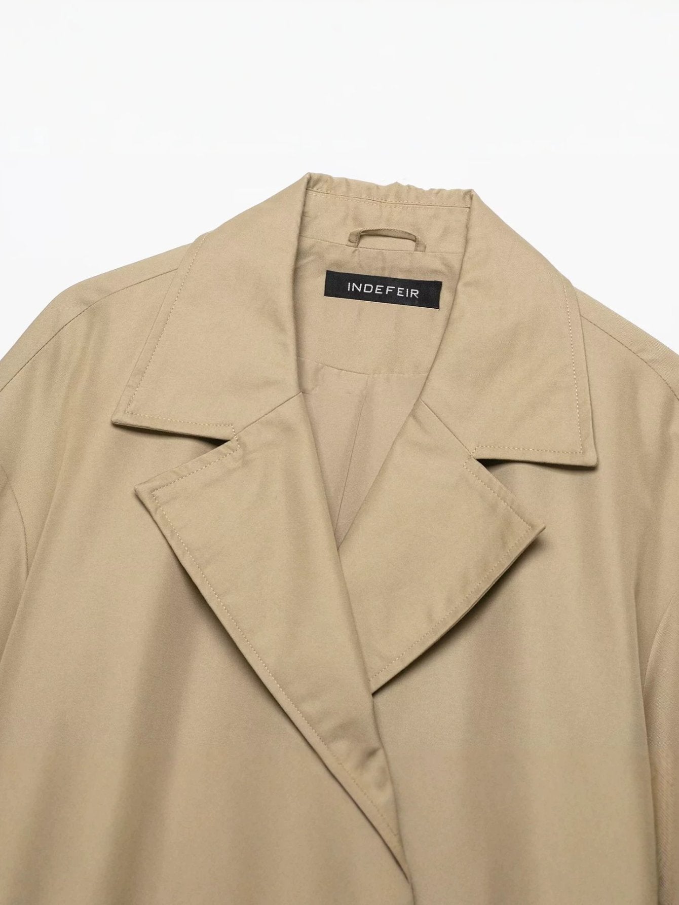 Cropped Double Breasted Trench Coat