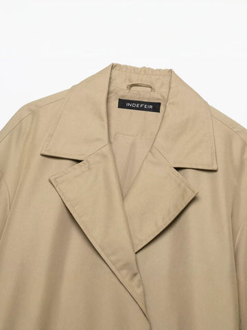 Cropped Double Breasted Trench Coat