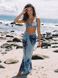 Floral Printed Ruched Two Piece Bikini