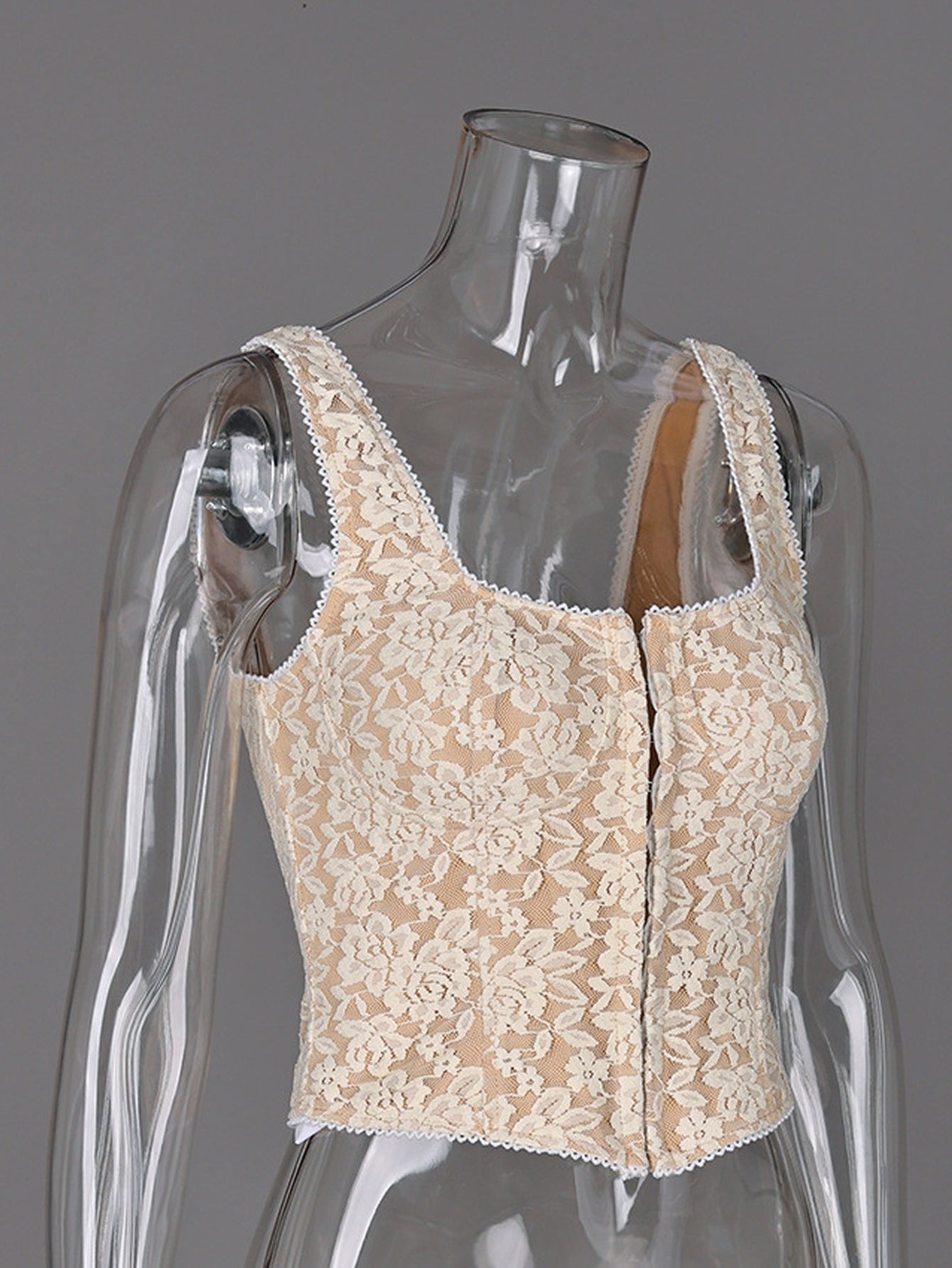 Floral Lace Corset Tank Top