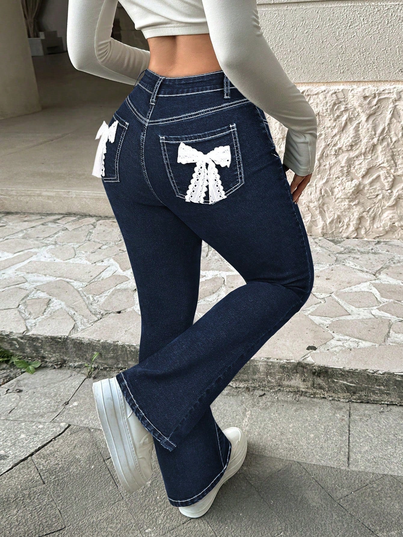 Low Rise Slim Flare Jeans