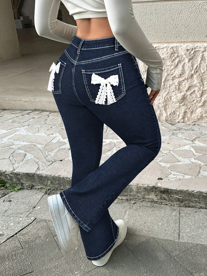 Low Rise Slim Flare Jeans