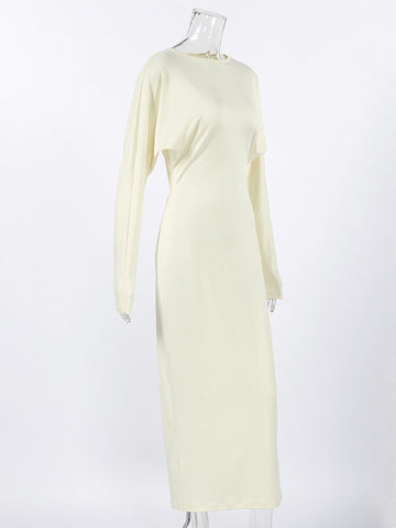Elegant Long Sleeve Bodycon Midi Dress