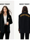 Oversized Graphic Embellished Blazer Jacket