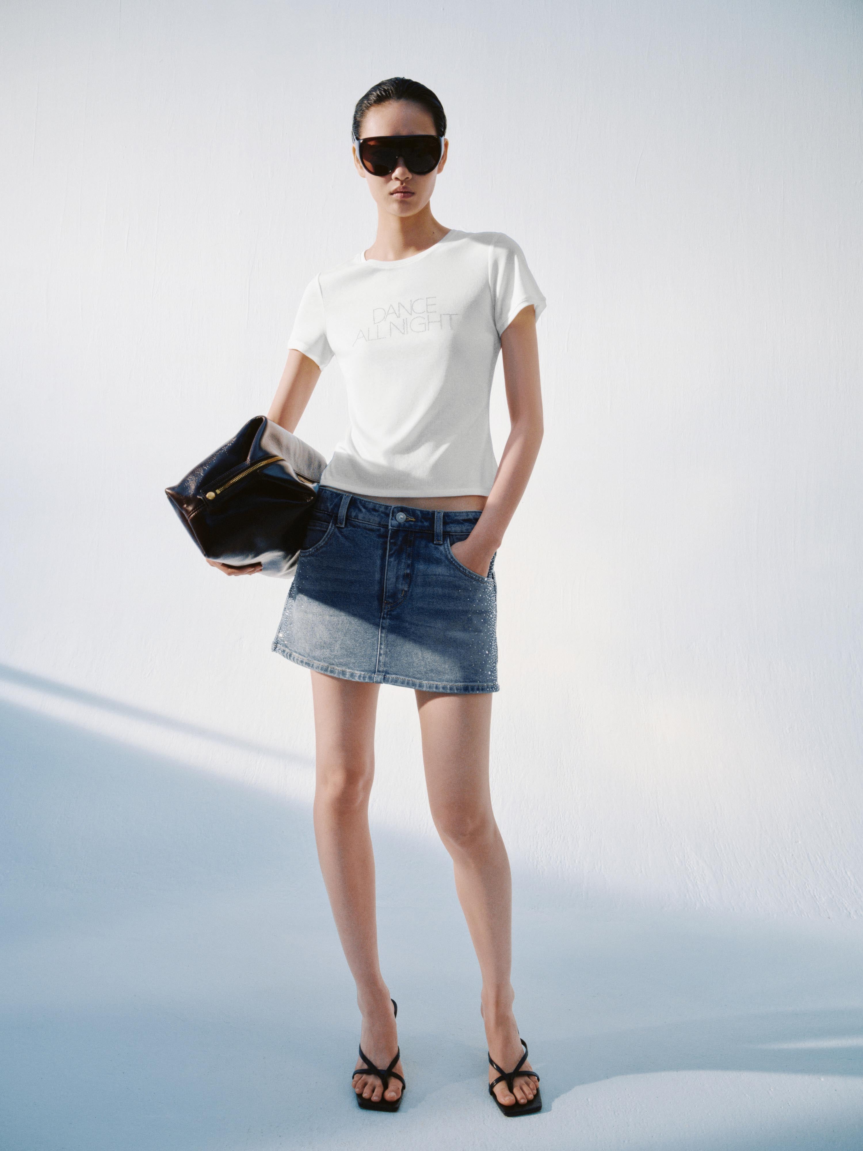 Denim Mini Skirts