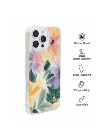 Watercolor Floral Clear Protective Phone Case