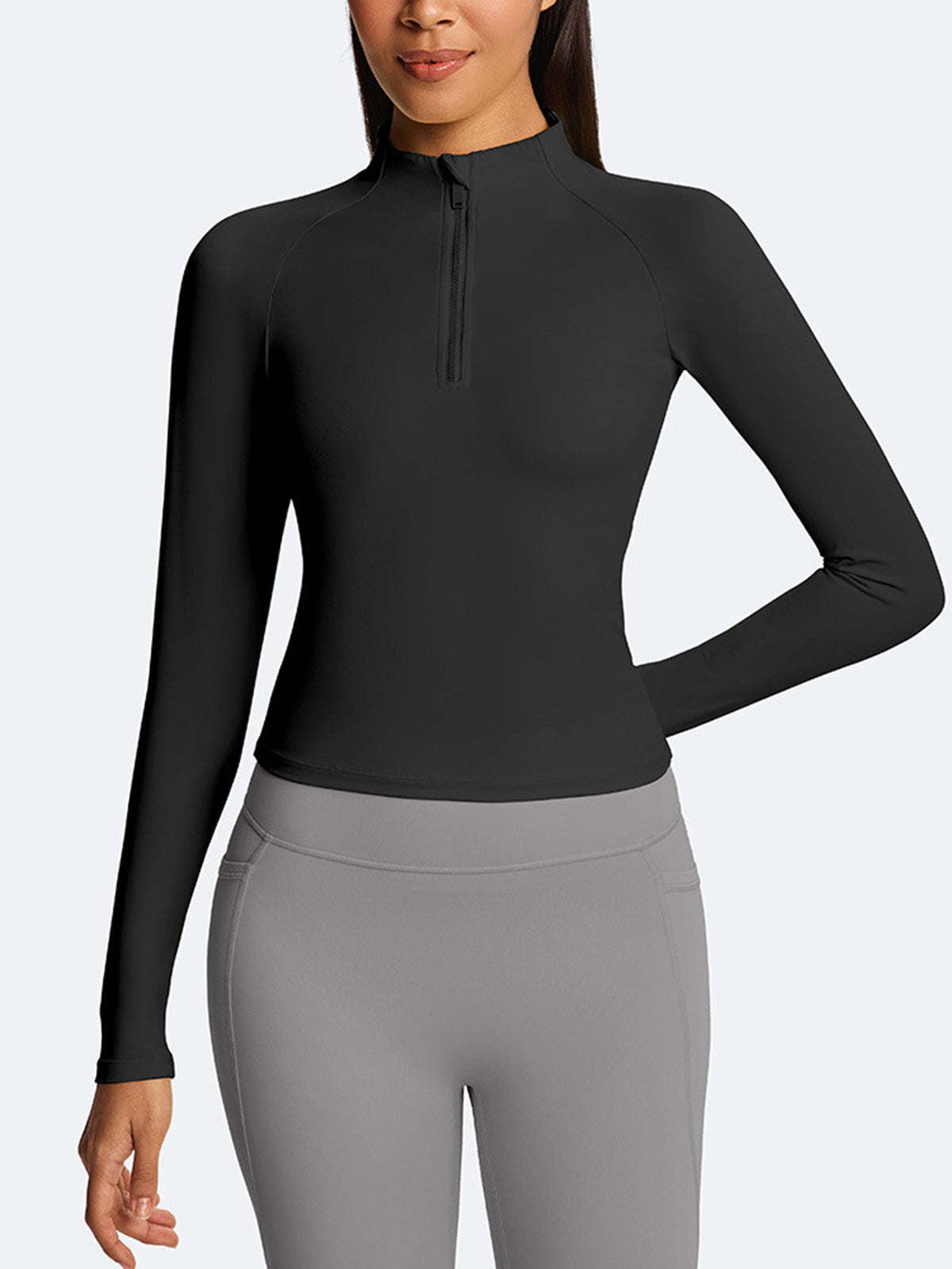 Slim Fit Half Zip Yoga Jacket