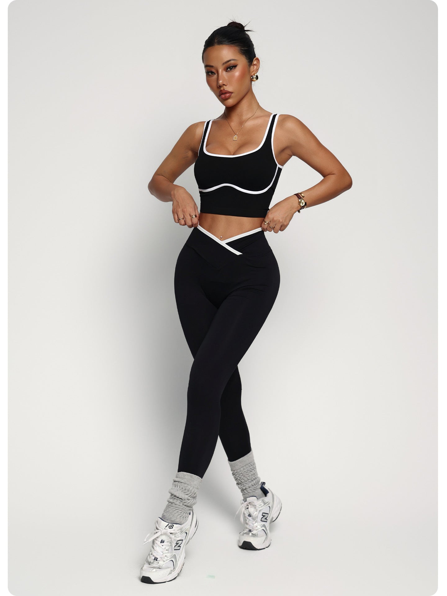 Seamless Sculpting V Waist Workout Set