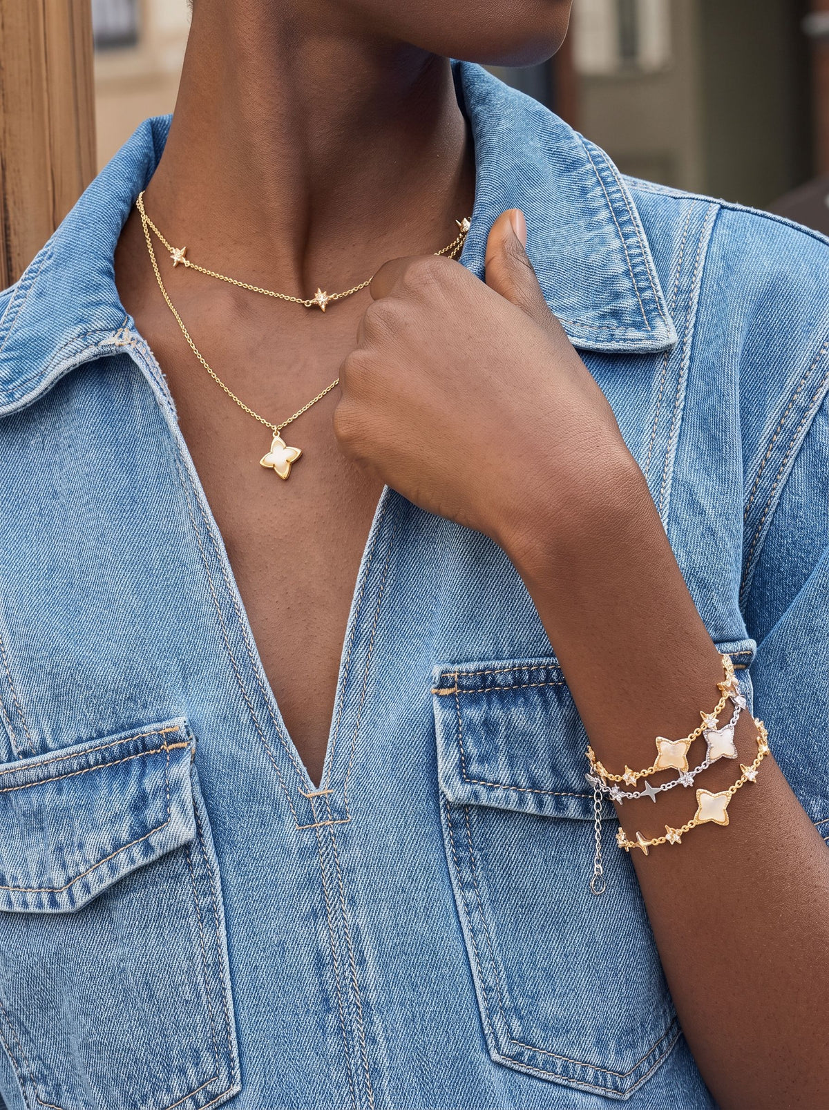 Dainty Celestial Gold Star Bracelet