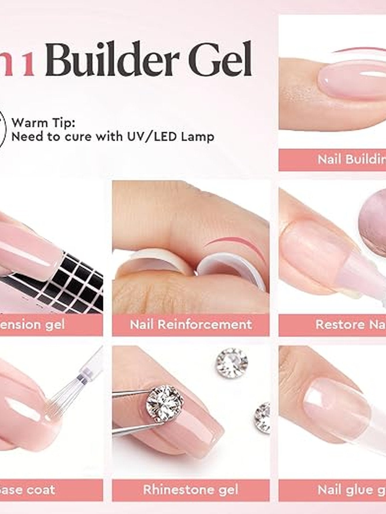 Sheer Pink Self Leveling Builder Gel