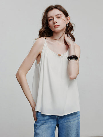 Beaded-Strap Sleeveless Casual Camisole