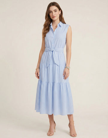 Linen Blend Sleeveless Dress